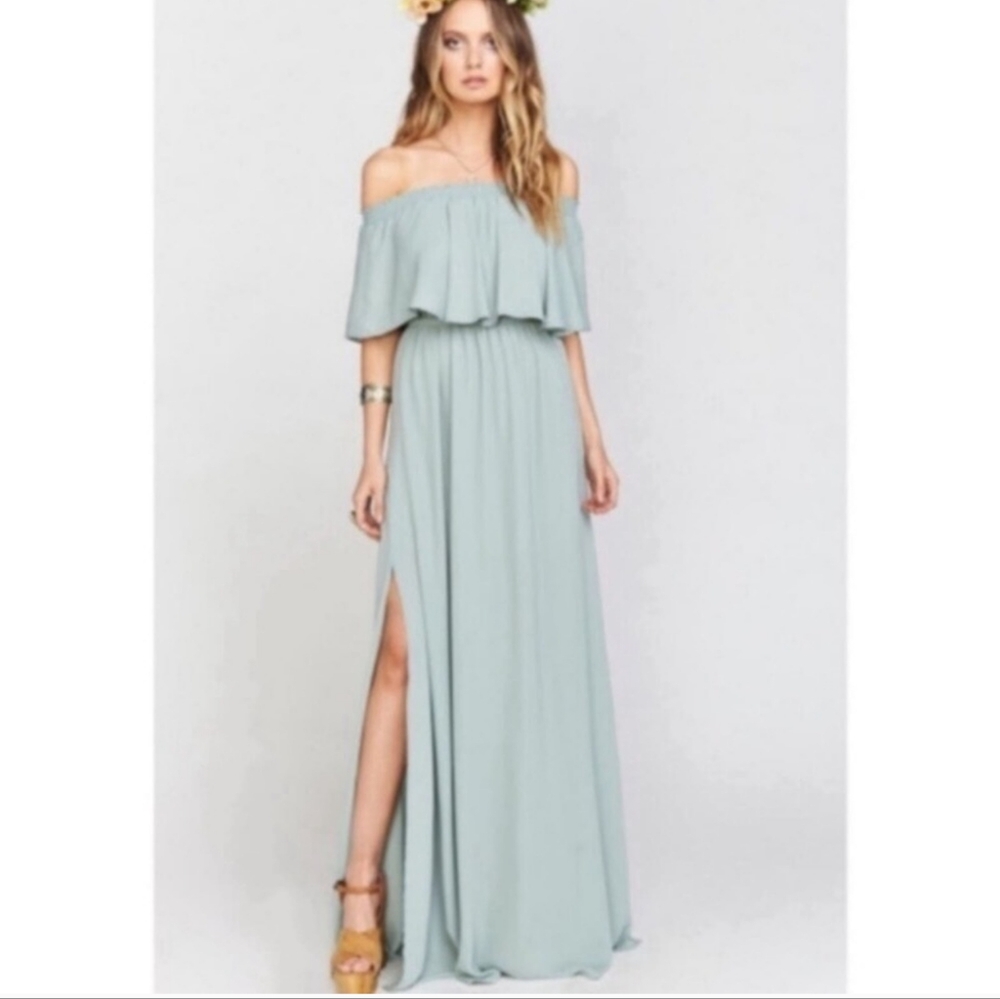 NWT Show Me Your Mumu Hacienda sage maxi dress LARGE